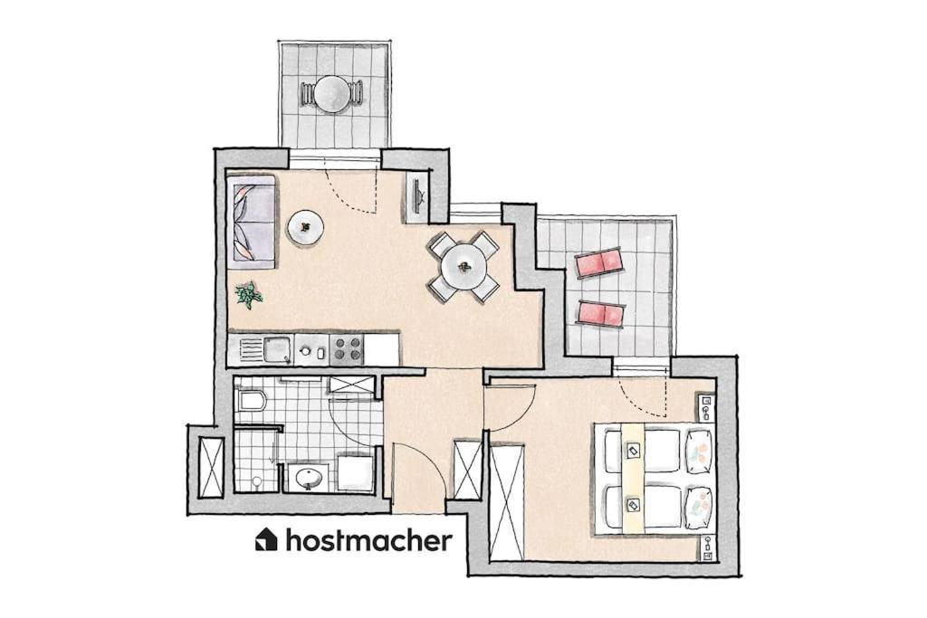 Sunny 1Br Home With Balcony By Hm Vienna Luaran gambar